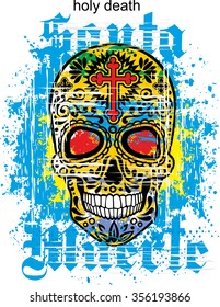 grunge sugar skull