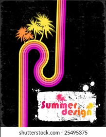 Grunge summer design VECTOR