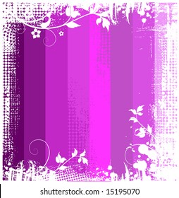 Grunge Summer Floral vector Design 2 (vector)