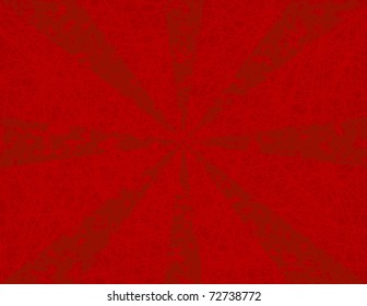 Grunge Sunburst Background in Red