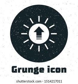 Grunge Sunset icon isolated on white background.  Vector Illustration
