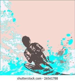 grunge surf vector