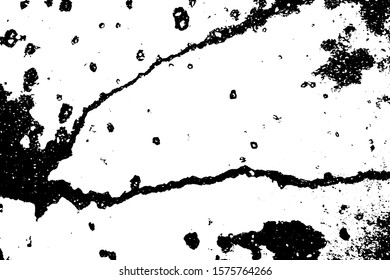 Grunge surface texture with crack. Abstract background with bumps, spots, grit and noise. Overlay template. 
Vector illustration.