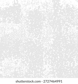 Textura da superfície grunge com pequenas manchas sujas, garra e ruído. Fundo branco abstrato com preenchimento aleatório de pequenas manchas sujas. Sobrepor modelo. Vetor
