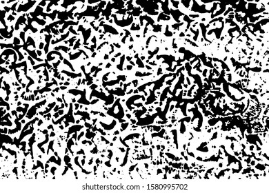 Grunge surface texture with dirty streaks, zigzags, noise. Abstract background of dirty surface. Vector illustration. Overlay template.