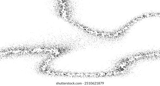 Grunge surface texture with noise, grain, dots. Abstract vector white black background with grungy gritty subtle black splatter, dust, sand. Haltone effect.