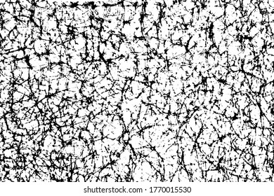Grunge surface texture with noise, grit and dirt, grains of sand. Abstract monochrome uneven background. Vector illustration. Overlay template.