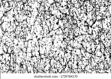 Die Grunge-Oberflächenstruktur ist eine ungleiche Oberfläche mit Schmutz, Lärm und Gitter. Einfarbiger abstrakter Hintergrund. Vector-Abbildung. Vorlage überlagern.