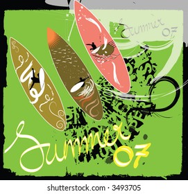 grunge surfboard design summer 2007
