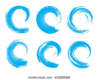 Grunge surfing icon.Vector brush wave.