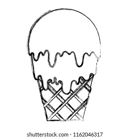 grunge sweet ice cream with one ball