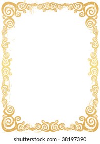 Grunge swirl frame