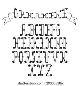 Grunge Swirly Alphabet