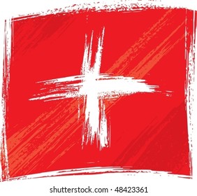 Grunge-Schweiz-Flagge