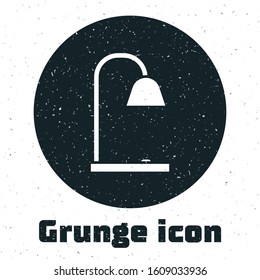 Grunge Table lamp icon isolated on white background.  Vector Illustration