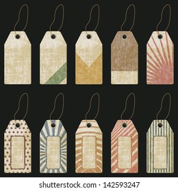 grunge tags - vector illustration
