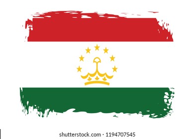 Grunge Tajikistan flag.flag of Tajikistan,banner vector illustration. Vector illustration eps10.