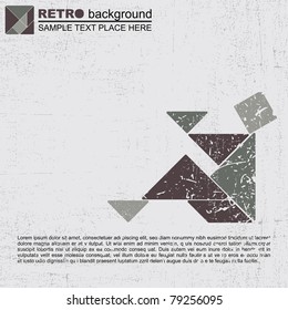 Grunge tangram people