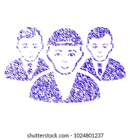 Grunge Team rubber seal stamp watermark. Icon symbol with grunge design and unclean texture. Unclean vector blue sticker team.