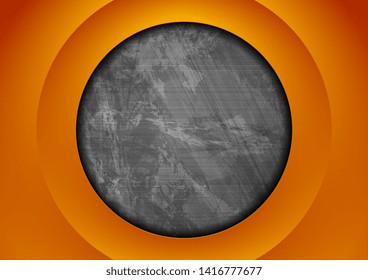El material de tecnología de color negro contrasta con el color naranja y el gris oscuro de la textura corporativa. Ilustración del vector
