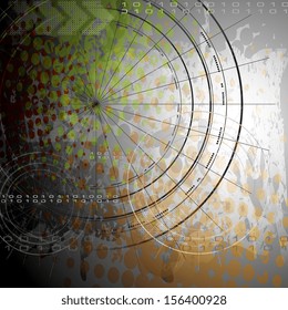 Abstrakte Vektorgrafik der Grunge-Technologie