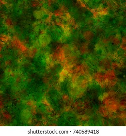 Grunge template. Uneven surface. Green and brown template. Seamless texture. Abstract vector background for web page, banners, fabric, home decor, wrapping. Watercolor effect. 