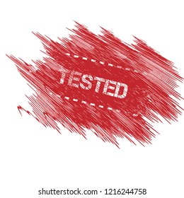 Grunge tested emblem, label, badge, logo,seal. grunge stamp