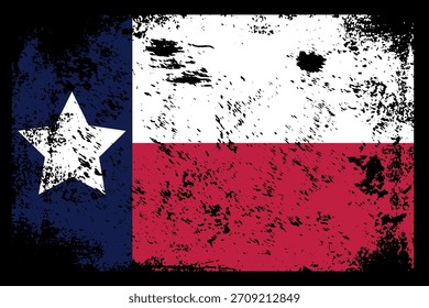 Grunge Texas flag. Vector flag of Texas.eps10