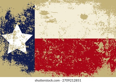 Bandeira do Grunge Texas. Bandeira de Texas.eps10