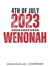 Grunge-Text 4. Juli 2023 wenonah mit Grunge-Text 