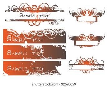 Grunge text frames
