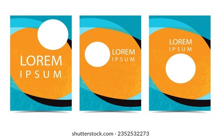 Grunge texture abstract background poster set graphic design