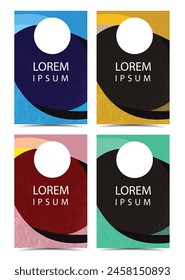 Grunge texture abstract background poster set graphic design