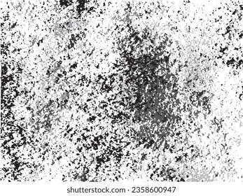 Grunge texture. Abstract black and white splattered background. Distressed emotion pattern. Overlay rough stain dark messy dust on white background. Noise and gain manga screentone effect. 