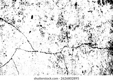 Grunge texture abstract. Cracked concrete wall on white background.