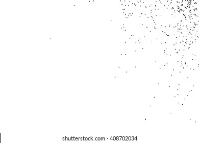 Grunge texture. Abstract grainy background. Isolated grungy effect. Grain overlay. Dusty dirty black textured surface. Distress design elements. 