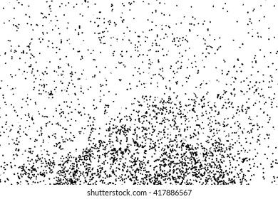 Grunge texture. Abstract grainy background. Isolated grungy effect. Grain overlay. Dusty dirty black textured surface. Distress design elements. 