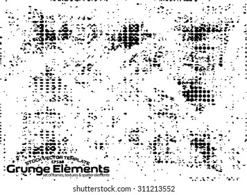 Grunge texture - abstract isolated stock vector template - easy to use