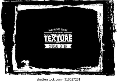 Grunge texture - abstract isolated stock vector template - easy to use