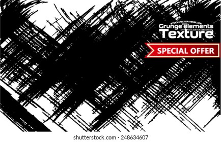 Grunge texture - abstract stock vector template - easy to use 