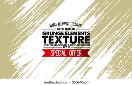 Grunge texture - abstract stock vector template - easy to use