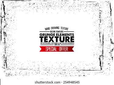 Grunge texture - abstract stock vector template - easy to use