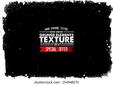 Grunge texture - abstract stock vector template - easy to use