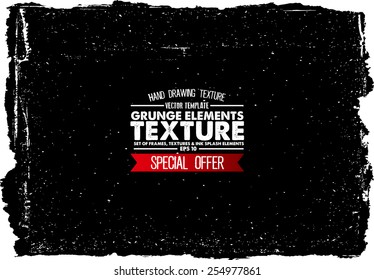Grunge texture - abstract stock vector template - easy to use 
