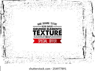 Grunge texture - abstract stock vector template - easy to use 