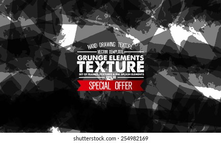 Grunge texture - abstract stock vector template - easy to use