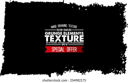 Grunge texture - abstract stock vector template - easy to use