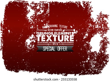 Grunge texture - abstract stock vector template - easy to use