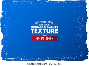 Grunge texture - abstract stock vector template - easy to use