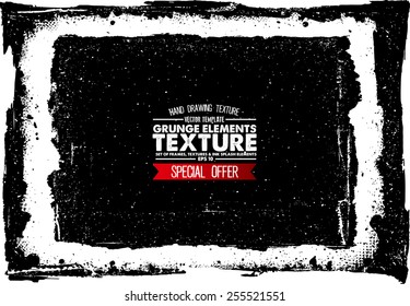 Grunge texture - abstract stock vector template - easy to use